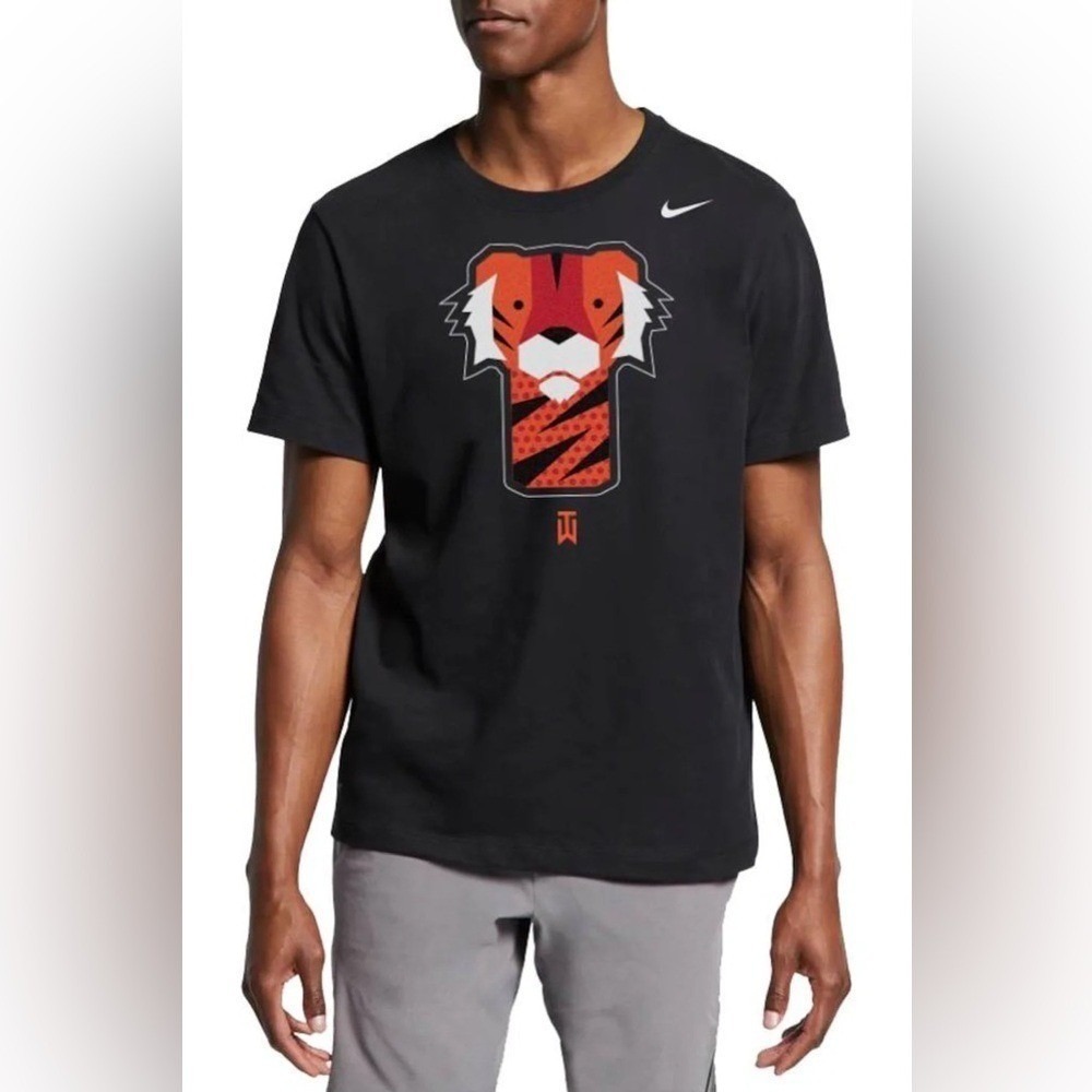 Nike Black Nike Tiger Woods TW Frank Short Sleeve Shirt Top